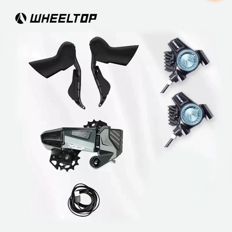 Wheeltop New GeX Gravel Bike Wireless Electronic Shifte Groupset r Single Chainring 7-13 Speed High-Tension Rear Derailleur