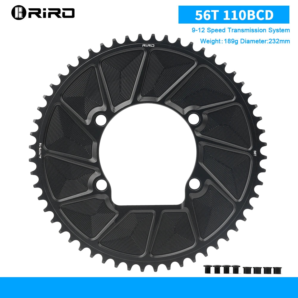 RIRO 110 BCD Chainring 9/10/11/12S Road Bike Chainring Aluminum Alloy Road Bicycle Chainwheel for SHIMANO R7000 R8000 R9100