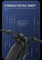 FVKINGE6 off-road electric bicycle peak 2900W motor 60KM/H52V40AH electric motorcycle 25 inches