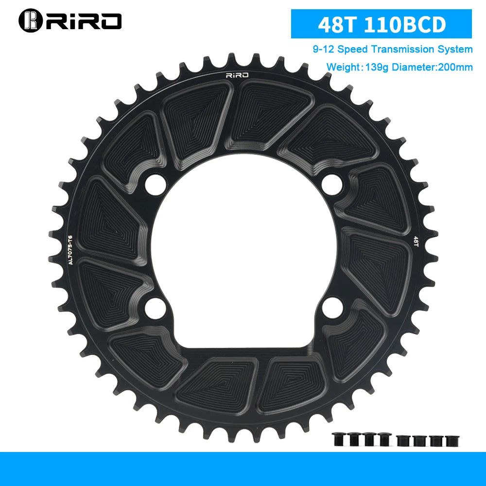 RIRO 110 BCD Chainring 9/10/11/12S Road Bike Chainring Aluminum Alloy Road Bicycle Chainwheel for SHIMANO R7000 R8000 R9100