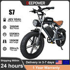 Deepower Electric Bike 2000W 48V 60AH 20Inch Fat Tire Mountain Ebike for Adults Disc Brake Off-Road Adventure Electric Bicycle