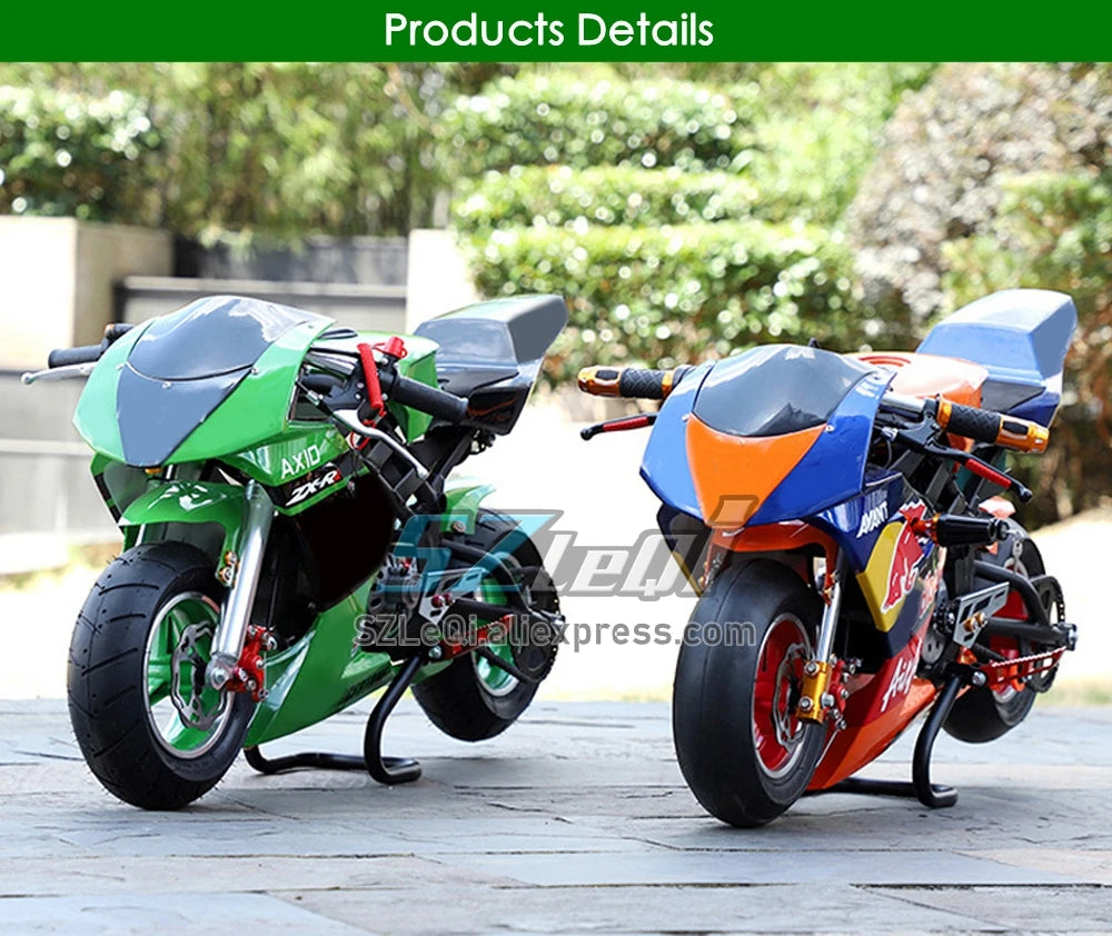 49CC 50CC 2Stroke Mini Motorcycle Small Buggy Gasoline Scooter ATV off-road Superbike Adult Vehicle Mountain Child Gas Moto Bike