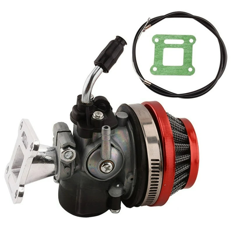 New for Mini Moto Dirt Pocket Bike ATV 37 49 50 80 Cc Parts Water Cooled 2 Stroke Carburetor with Intake Pipe Air Filter