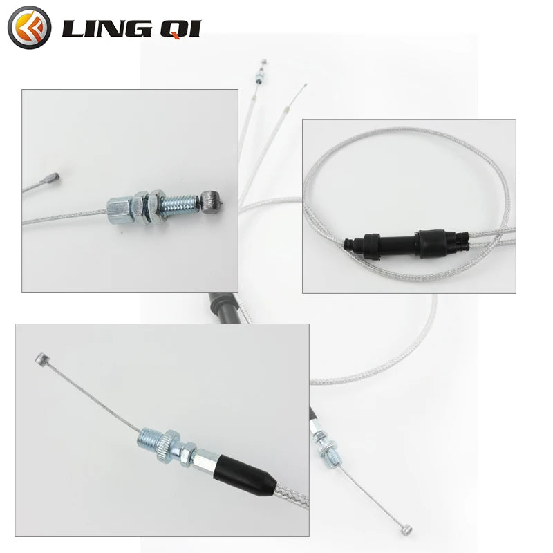 LINGQI Universal Throttle Cable Line for 49cc 50cc 70cc 90cc 110cc 125cc ATV Quad 4 Wheeler Mini Pit Dirt Bike