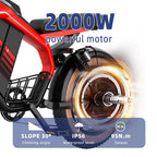 Retro Electric Motorcycle  2000W 52V 40AH Electric Motorcycle 20*40 Fat Tire Mountain Electric Bike Adult Off-Road Bicycle