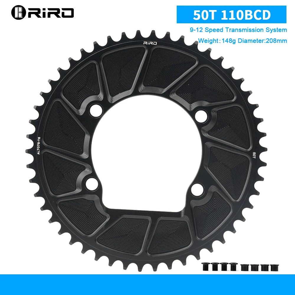 RIRO 110 BCD Chainring 9/10/11/12S Road Bike Chainring Aluminum Alloy Road Bicycle Chainwheel for SHIMANO R7000 R8000 R9100