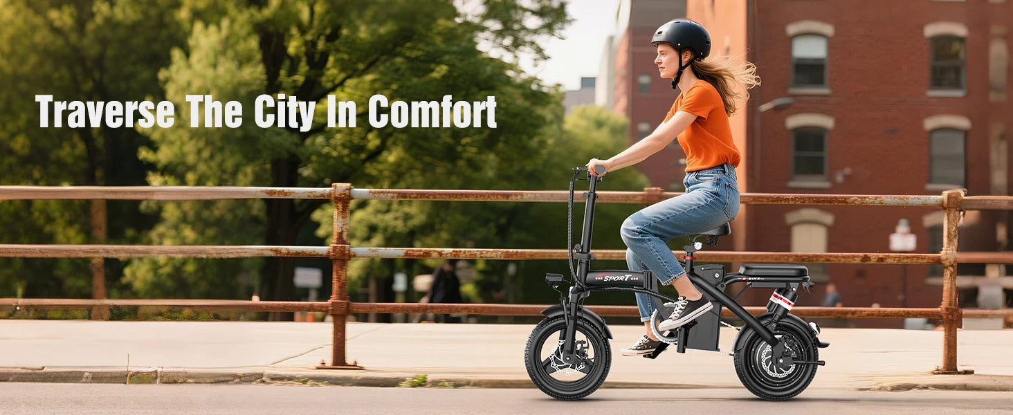 Mini Folding Electric Bike 48V 400W 30AH 14-inch Electric City Bike Folding Electric Bicycle Cheap Adult Battery Powered Scooter