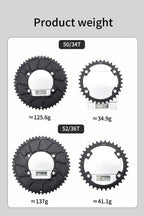 Riro Carbon 110Bcd Chainring Carbon Road Bike Chainring 50-34T 52-36T 53-39T 54-40T for R7100 R8100 R9200 110 Bcd Crown Aluminum