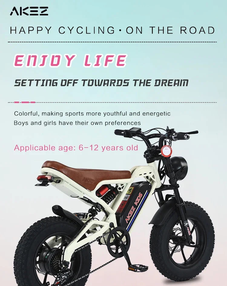 Mini motorcycle children riding electric bike 350W motor 36V 16Ah battery 16 inch tire E bike new urban sports electric bicycle