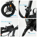 Hot Sale Foldable Electric Bike for Adult Cycling Sports Ebik Leisure Cycling in the City 14" Electric Folding Bicycle