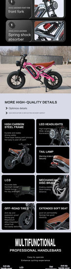 Mini motorcycle children riding electric bike 350W motor 36V 16Ah battery 16 inch tire E bike new urban sports electric bicycle