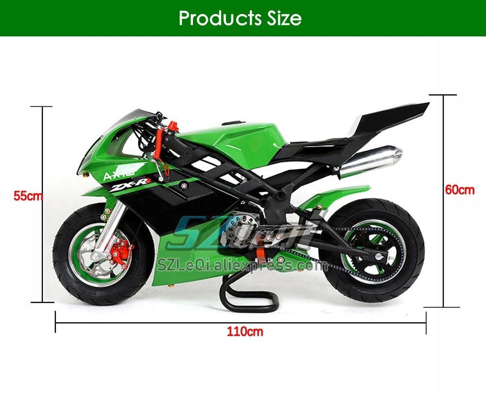 49CC 50CC 2Stroke Mini Motorcycle Small Buggy Gasoline Scooter ATV off-road Superbike Adult Vehicle Mountain Child Gas Moto Bike