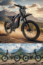 2025 Newest Style 24 Inch Fat Tire Off- Road Electric Mountain Bikes GT2000 Electric Cycle Bicycles for Adults