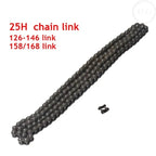 2 Stroke Engine ATV Quad Go Kart Dirt Pocket Mini Motor Bike Motorcycle Section144 25H Chain with Spare Master Link 47cc 49cc