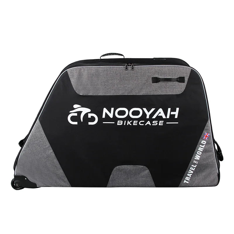 NOOYAH Bike Bag Bicycle Travel Bag Transport Case with Wheel Bag Rear Derailleur Pad Frame Fork Protective Tool Bike Accessories