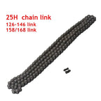2 Stroke Engine ATV Quad Go Kart Dirt Pocket Mini Motor Bike Motorcycle Section144 25H Chain with Spare Master Link 47cc 49cc