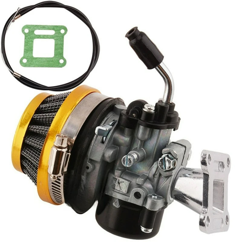 New for Mini Moto Dirt Pocket Bike ATV 37 49 50 80 Cc Parts Water Cooled 2 Stroke Carburetor with Intake Pipe Air Filter