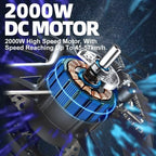 Deepower Electric Bike 2000W 48V 60AH 20Inch Fat Tire Mountain Ebike for Adults Disc Brake Off-Road Adventure Electric Bicycle