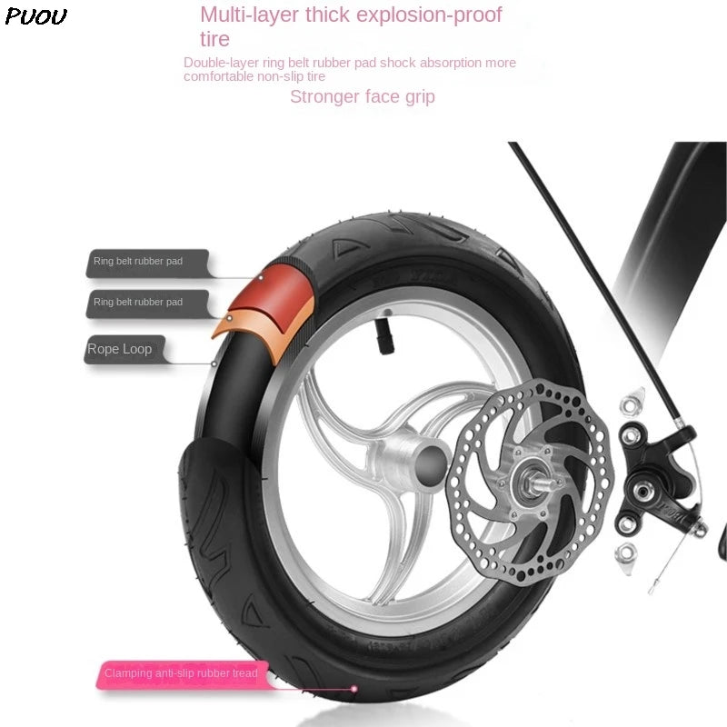 PUOU Children's Bicycle With Magnesium Alloy Monoblock Wheels For Girls And Boys Baby's First Bike Hot New