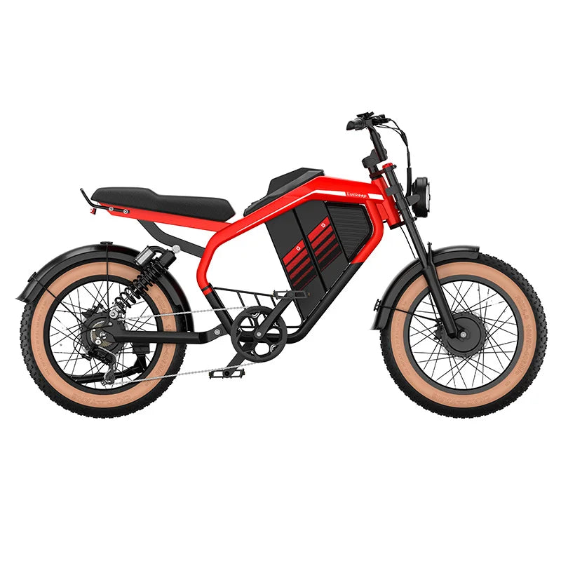 Retro Electric Motorcycle  2000W 52V 40AH Electric Motorcycle 20*40 Fat Tire Mountain Electric Bike Adult Off-Road Bicycle