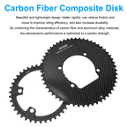 Riro Carbon 110Bcd Chainring Carbon Road Bike Chainring 50-34T 52-36T 53-39T 54-40T for R7100 R8100 R9200 110 Bcd Crown Aluminum