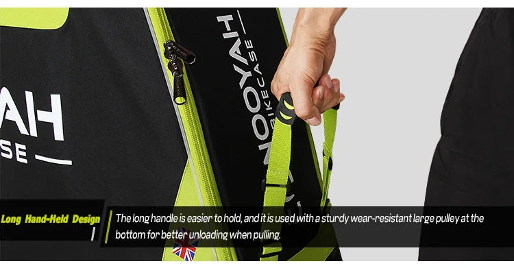 NOOYAH Bike Bag Bicycle Travel Bag Transport Case with Wheel Bag Rear Derailleur Pad Frame Fork Protective Tool Bike Accessories