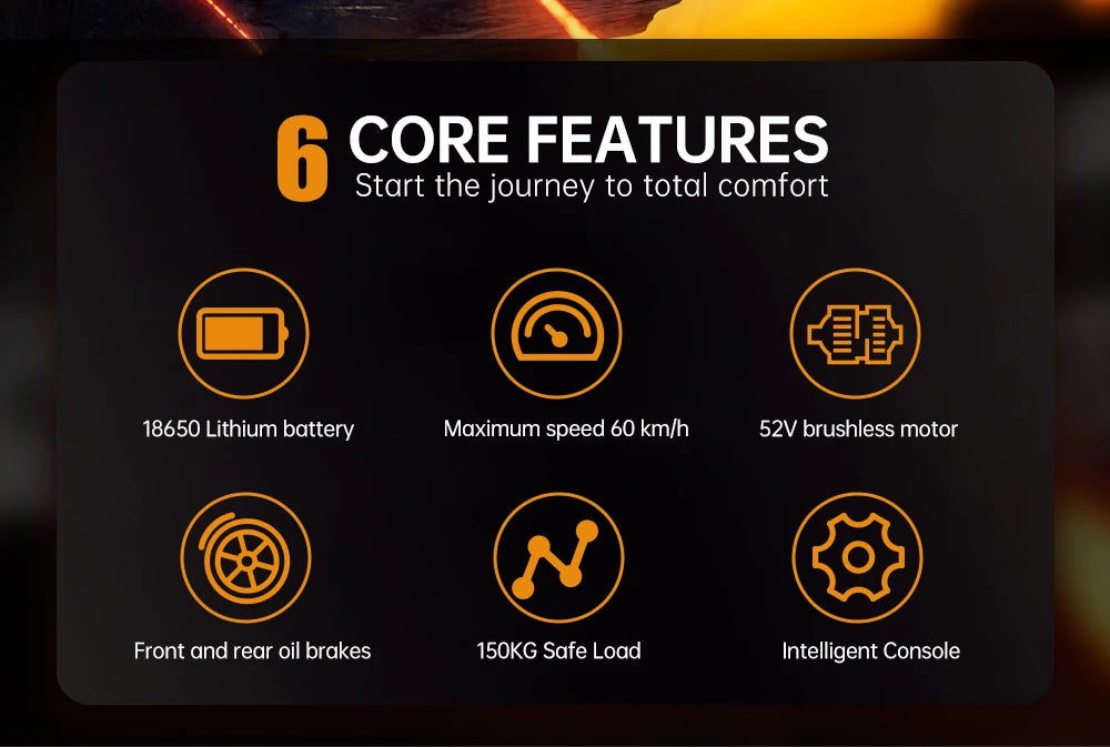 FVKINGE6 off-road electric bicycle peak 2900W motor 60KM/H52V40AH electric motorcycle 25 inches