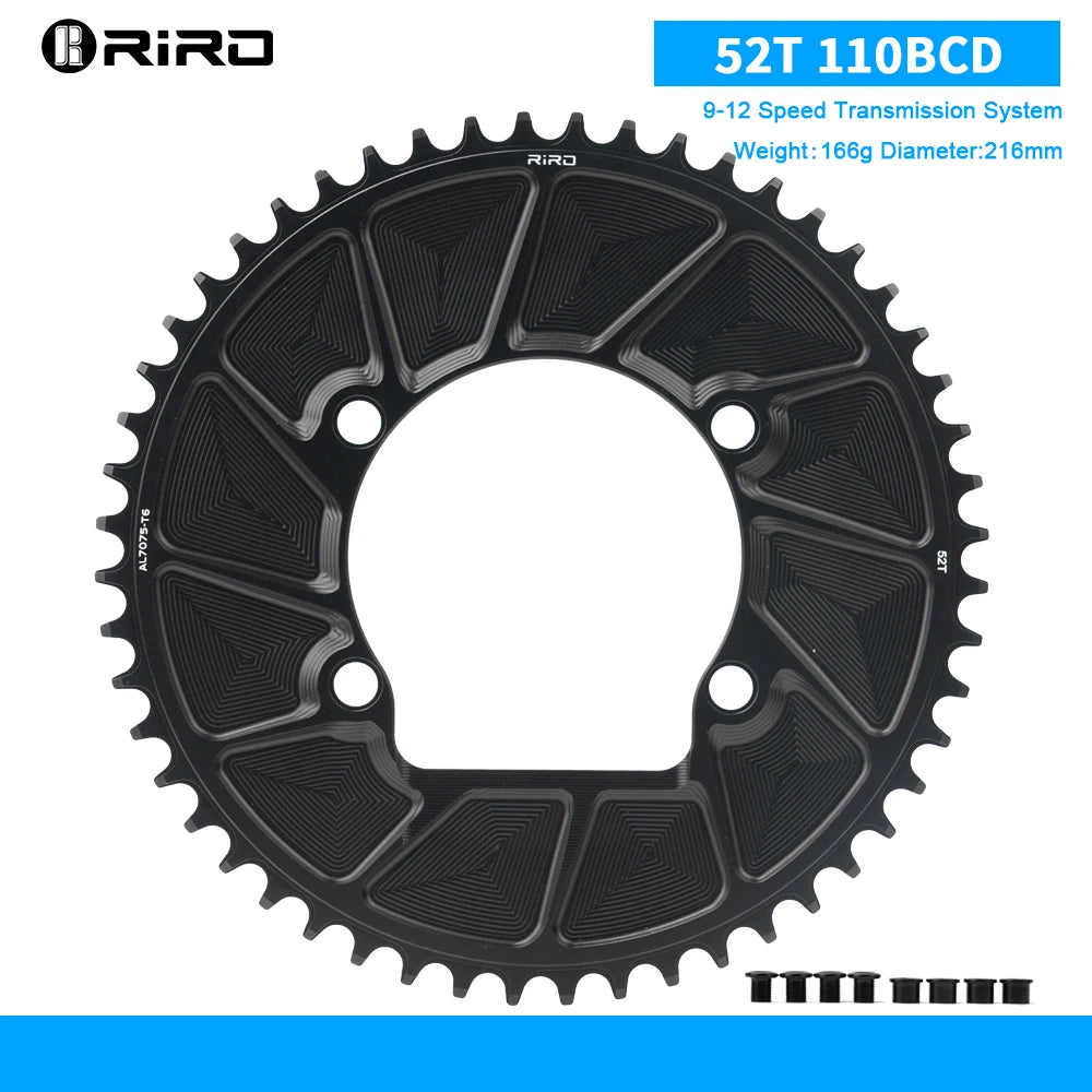 RIRO 110 BCD Chainring 9/10/11/12S Road Bike Chainring Aluminum Alloy Road Bicycle Chainwheel for SHIMANO R7000 R8000 R9100