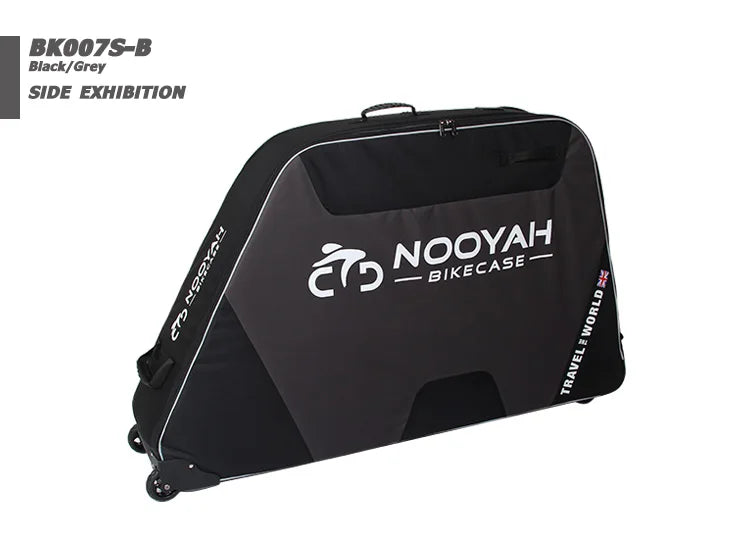 NOOYAH Bike Bag Bicycle Travel Bag Transport Case with Wheel Bag Rear Derailleur Pad Frame Fork Protective Tool Bike Accessories
