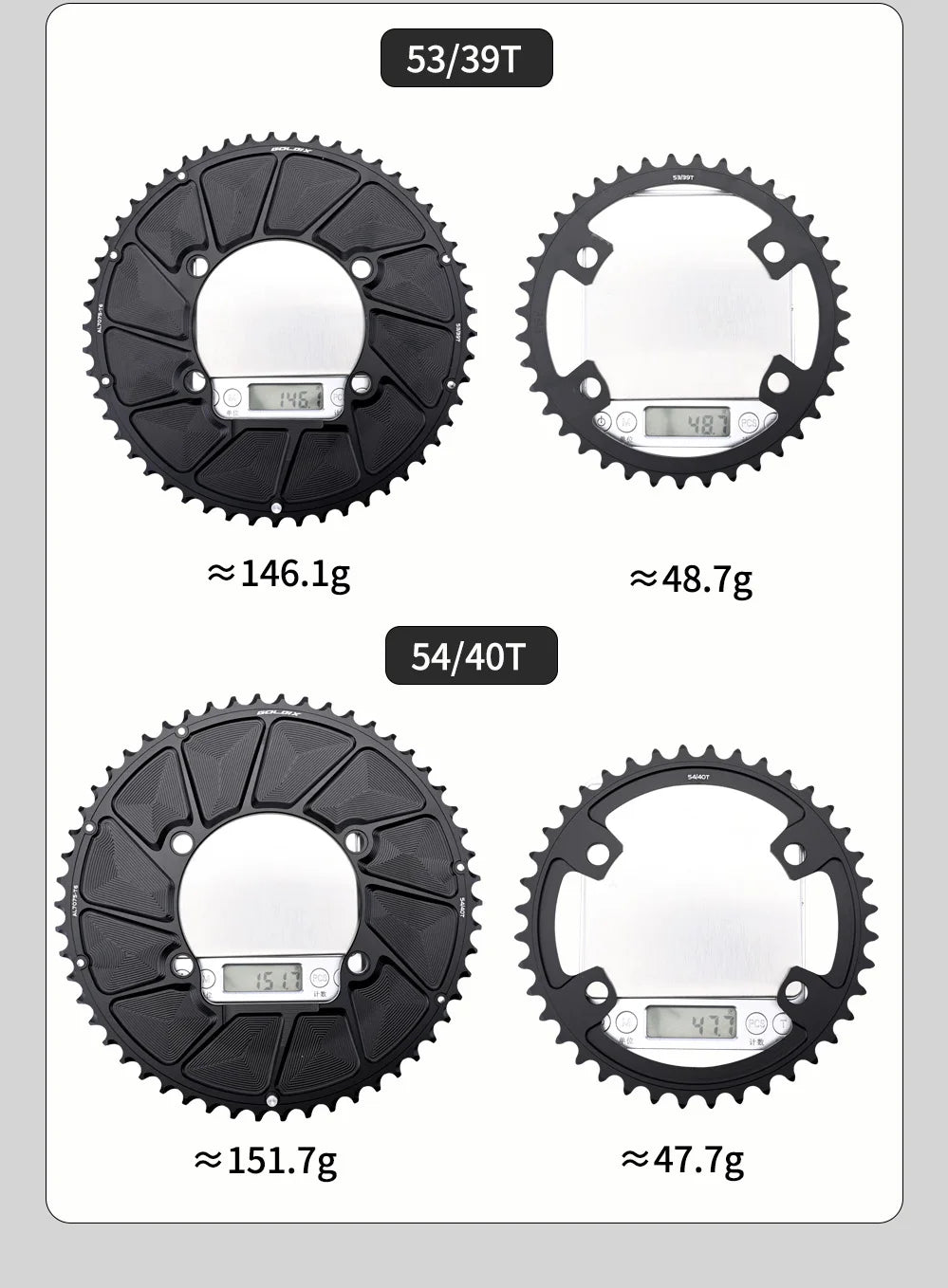 Riro Carbon 110Bcd Chainring Carbon Road Bike Chainring 50-34T 52-36T 53-39T 54-40T for R7100 R8100 R9200 110 Bcd Crown Aluminum