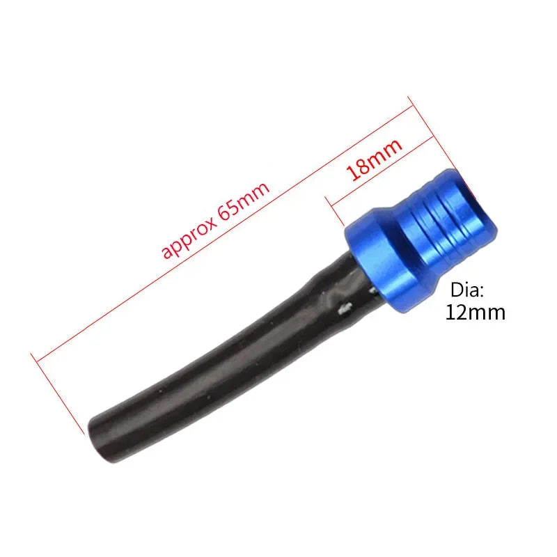 Motorcycle Gas Fuel Cap Single Way Valves Vent Breather Hoses Tubes For Motocross ATV Quad Dirt Pit Bike Fuel Tank Breather Pipe