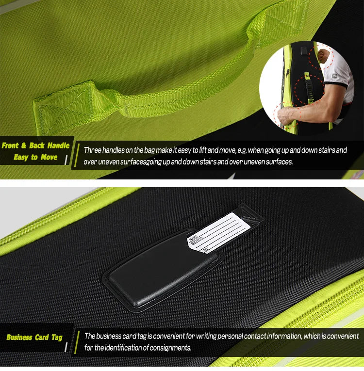 NOOYAH Bike Bag Bicycle Travel Bag Transport Case with Wheel Bag Rear Derailleur Pad Frame Fork Protective Tool Bike Accessories