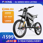 FVKINGE6 off-road electric bicycle peak 2900W motor 60KM/H52V40AH electric motorcycle 25 inches