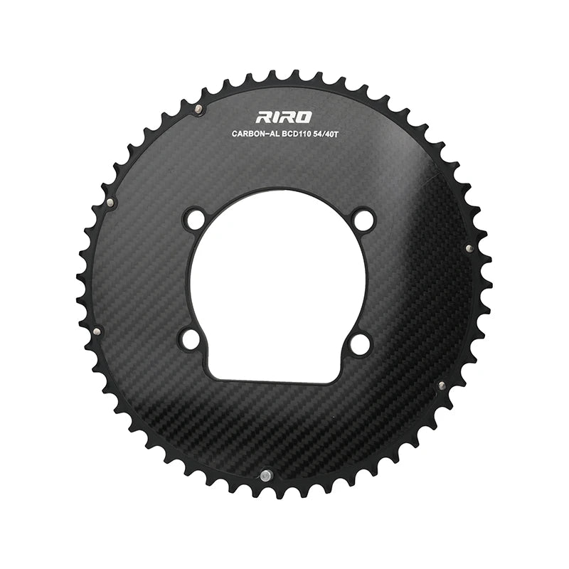 Riro Carbon 110Bcd Chainring Carbon Road Bike Chainring 50-34T 52-36T 53-39T 54-40T for R7100 R8100 R9200 110 Bcd Crown Aluminum