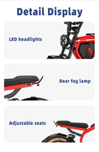 Retro Electric Motorcycle  2000W 52V 40AH Electric Motorcycle 20*40 Fat Tire Mountain Electric Bike Adult Off-Road Bicycle